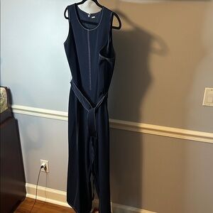 Stylish Tahari Navy Blue Jumpsuit